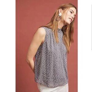 Anthropologie Cloth + Stone Liana Floral Top Sleeveless